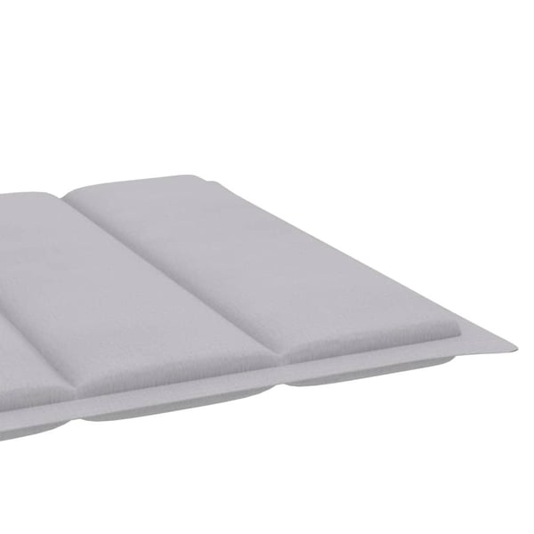 vidaXL liggestol med bord og hynde massivt teaktræ