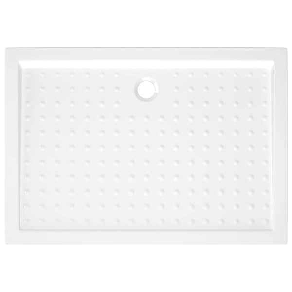 vidaXL Dusjbrett med prikker hvit 70x100x4 cm ABS