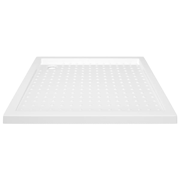 vidaXL Dusjbrett med prikker hvit 90x90x4 cm ABS