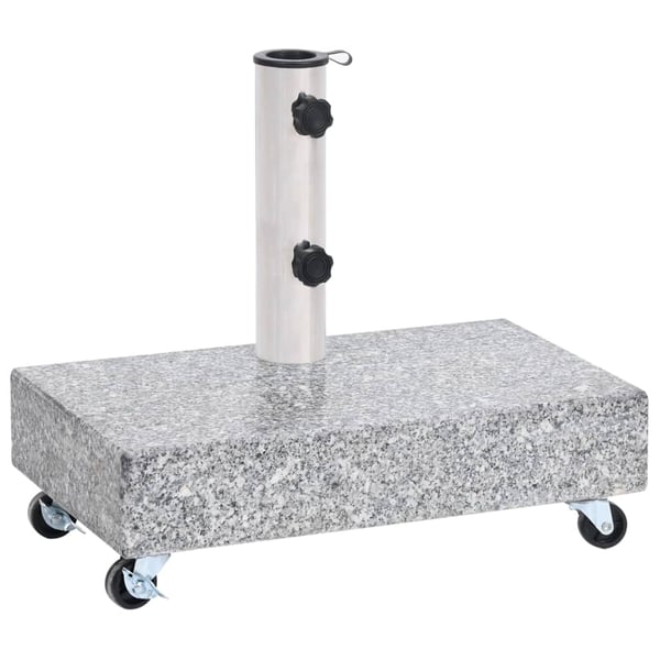 vidaXL parasolfod 45x25x8,3 cm granit lysegrå