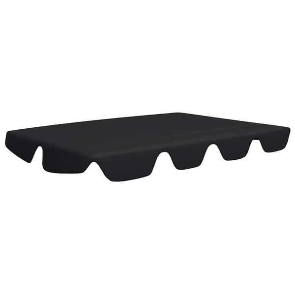vidaXL baldakin til havegynge 188/168x145/110 cm sort
