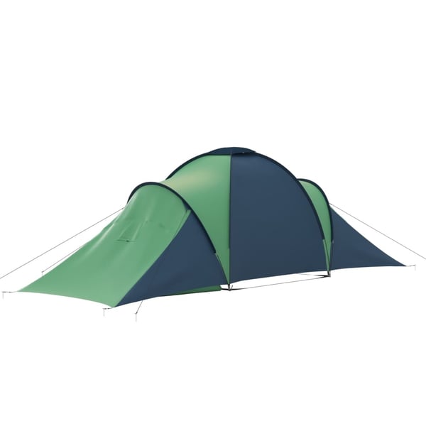 vidaXL Campingtelt 6 personer blå og grønn