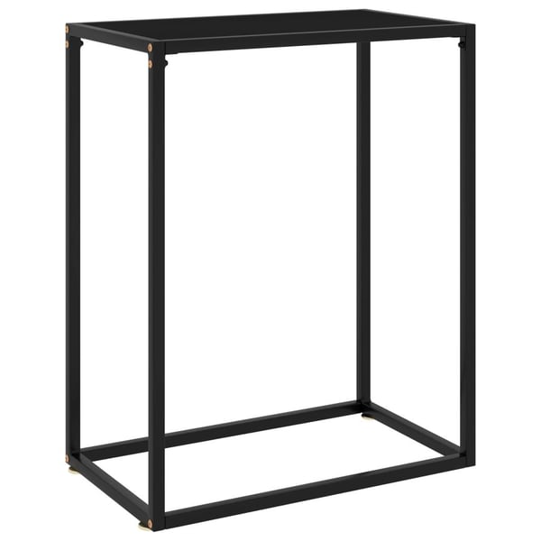 vidaXL Konsolipöytä musta 60x35x75 cm karkaistu lasi