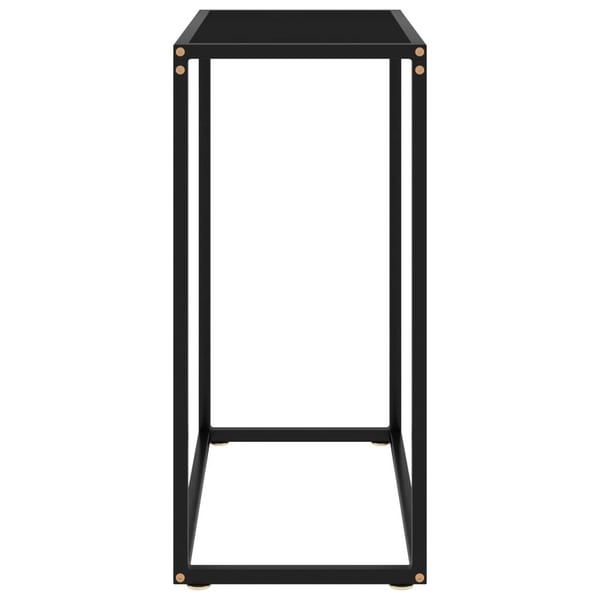 vidaXL konsolbord 60x35x75 cm hærdet glas sort