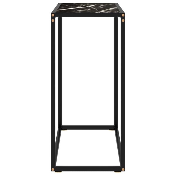 vidaXL konsolbord 60x35x75 cm hærdet glas sort