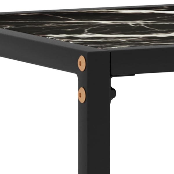 vidaXL konsolbord 60x35x75 cm hærdet glas sort