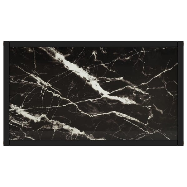 vidaXL konsolbord 60x35x75 cm hærdet glas sort