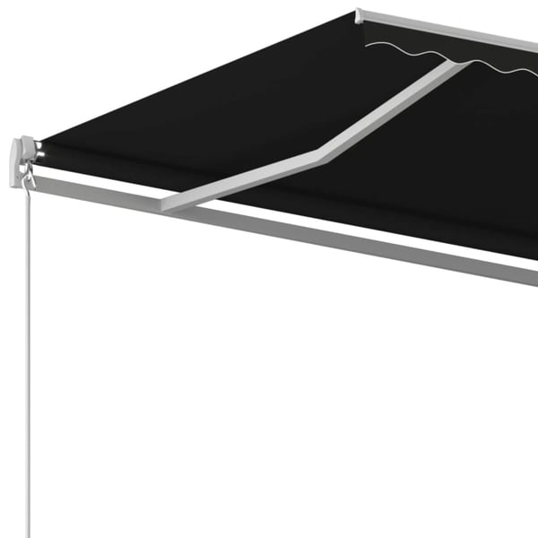 vidaXL Manuell uttrekkbar markise 450x350 cm antrasitt