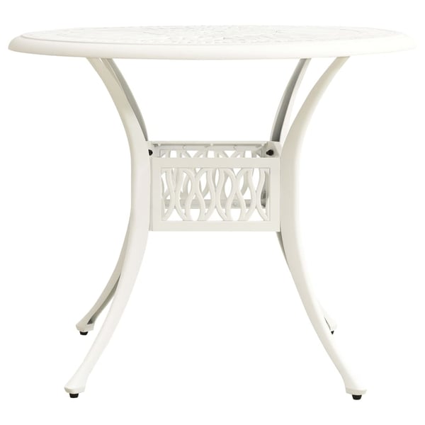 vidaXL Bistrosett 3 deler støpt aluminium hvit