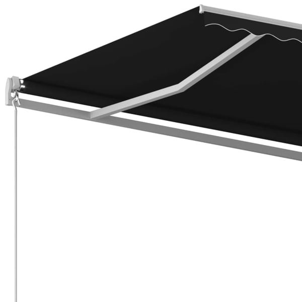 vidaXL Manuell uttrekkbar markise 600x350 cm antrasitt