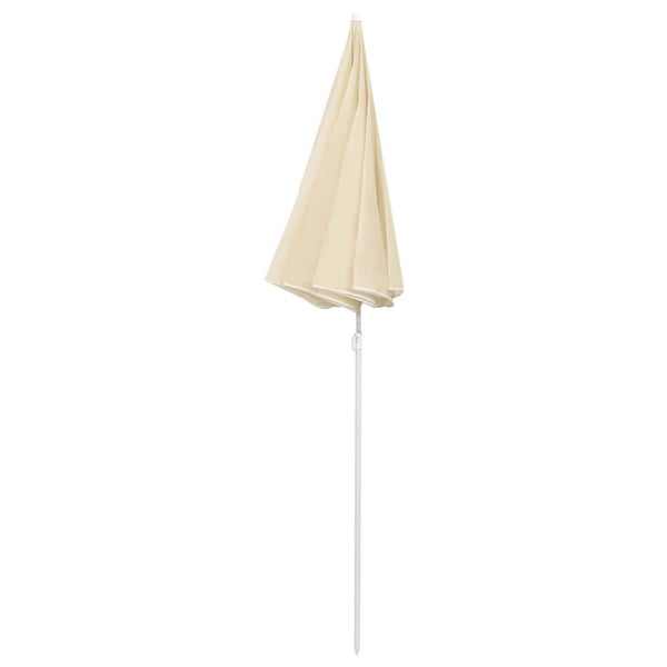 vidaXL Hageparasoll med stålstang sand 180 cm