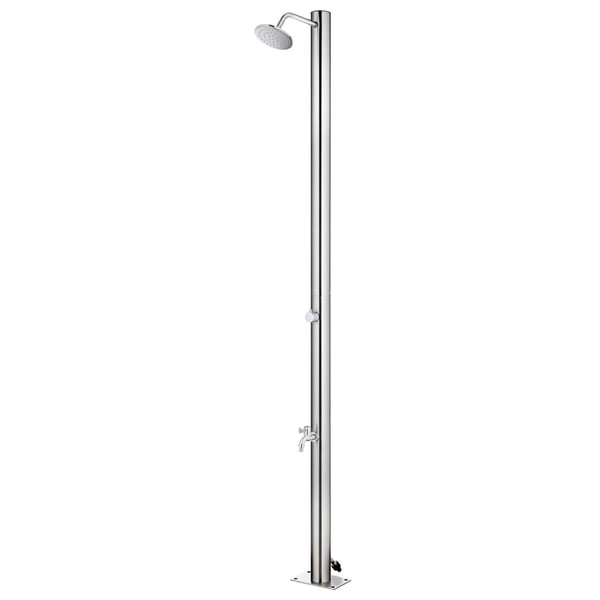 vidaXL havebruser med grå bund 220 cm rustfrit stål