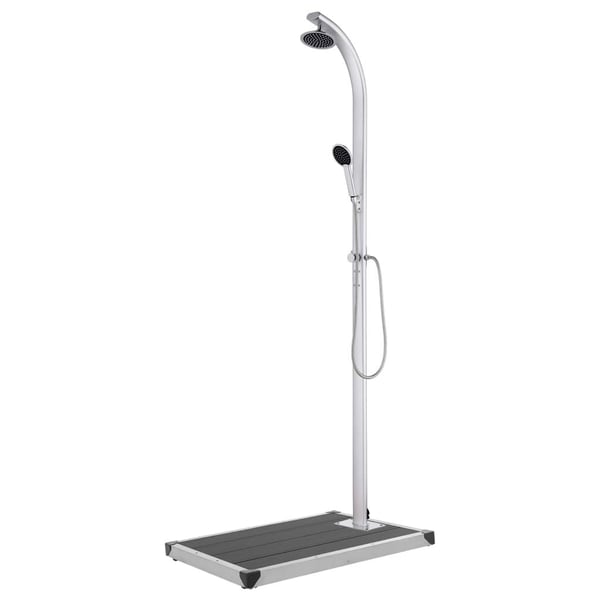 vidaXL havebruser med grå bund 220 cm aluminium