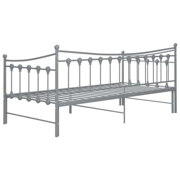 vidaXL Uttrekkbar ramme til sovesofa grå metall 90x200 cm
