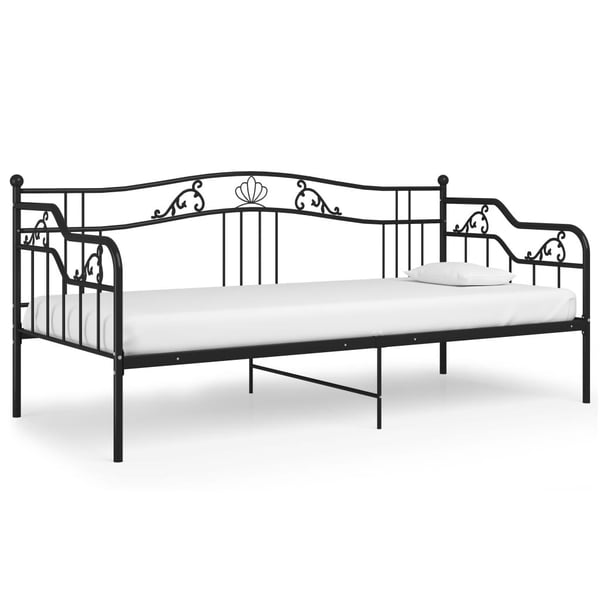 vidaXL Ramme til sovesofa svart metall 90x200 cm