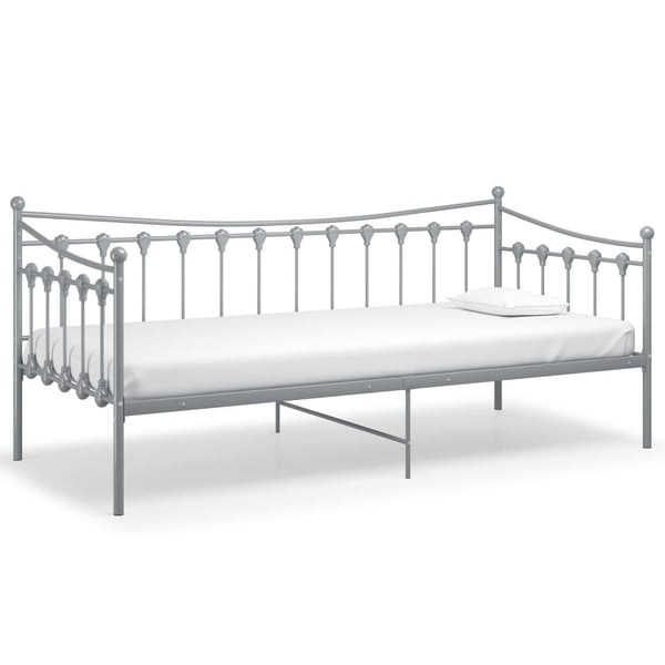 vidaXL Ramme til sovesofa grå metall 90x200 cm