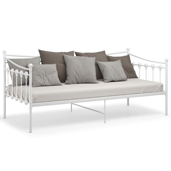 vidaXL Ramme til sovesofa hvit metall 90x200 cm