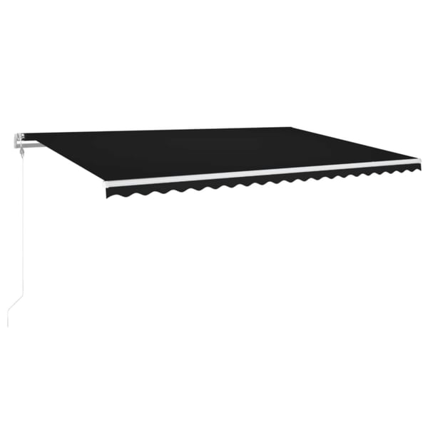vidaXL Automatisk markise med vindsensor og LED 500x350 cm antrasitt