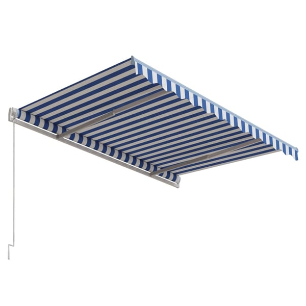 vidaXL Automatisk uttrekkbar markise 300x250 cm blå og hvit