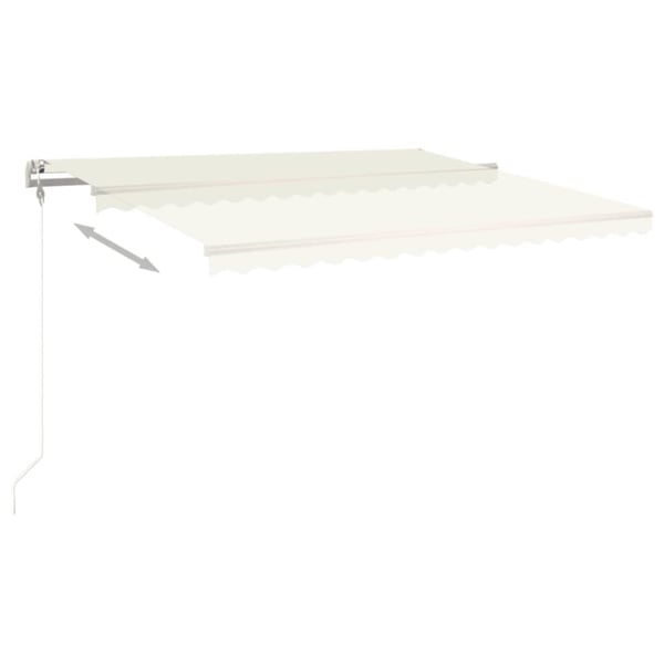 vidaXL Automatisk uttrekkbar markise 450x300 cm kremhvit