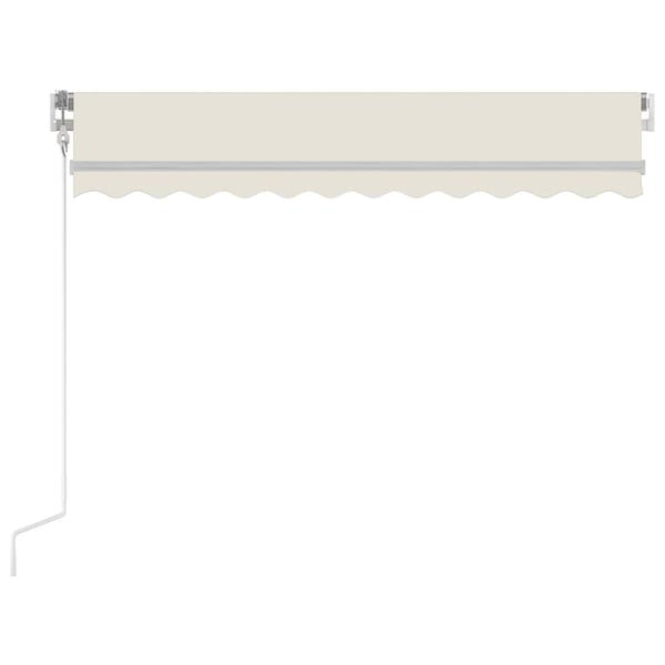 vidaXL markise m. LED + vindsensor 300x250 cm automatisk cremefarvet