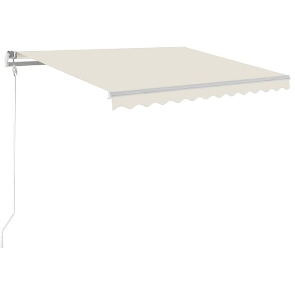 vidaXL markise m. LED + vindsensor 300x250 cm automatisk cremefarvet
