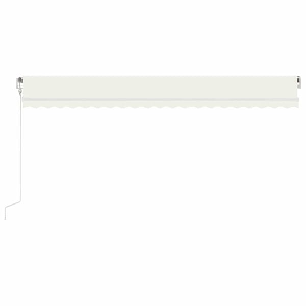 vidaXL Automatisk markise med vindsensor og LED 500x300 cm kremhvit