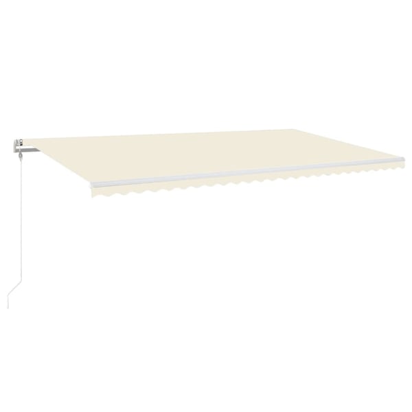 vidaXL Automatisk markis 600x350 cm gräddvit