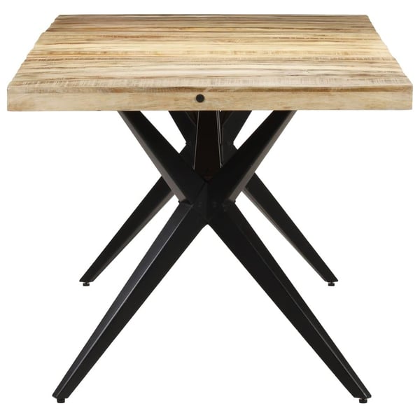 vidaXL Spisebord 160x80x76 cm grovt mangotre