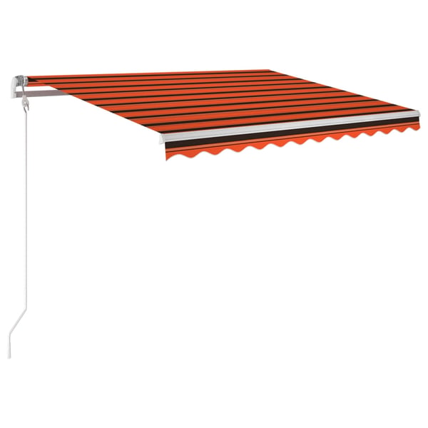 vidaXL Automatisk uttrekkbar markise 300x250 cm oransje og brun