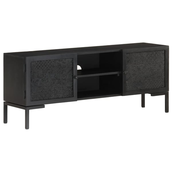 vidaXL tv-skab 115x30x46 cm massivt mangotræ sort