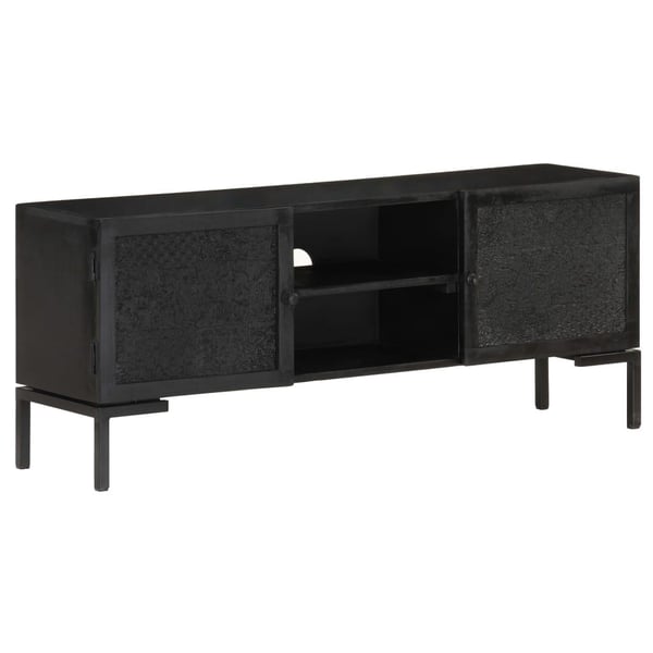 vidaXL tv-skab 115x30x46 cm massivt mangotræ sort