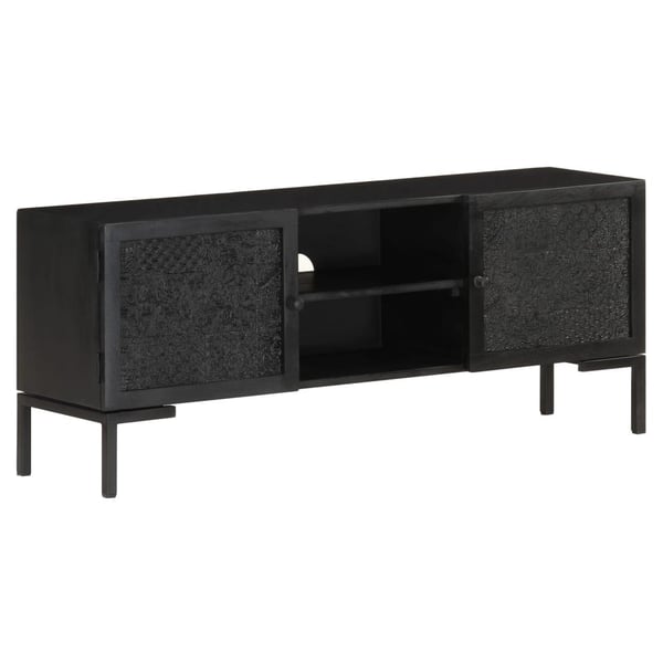 vidaXL tv-skab 115x30x46 cm massivt mangotræ sort