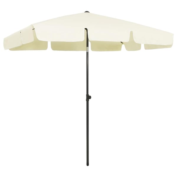 vidaXL strandparasol 200x125 cm sandgul