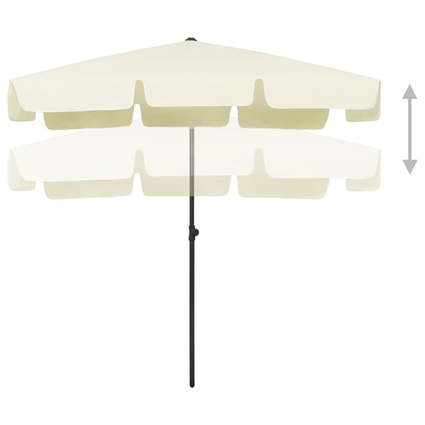 vidaXL strandparasol 200x125 cm sandgul