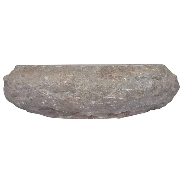 vidaXL Vask Ø40x12 cm marmor grå