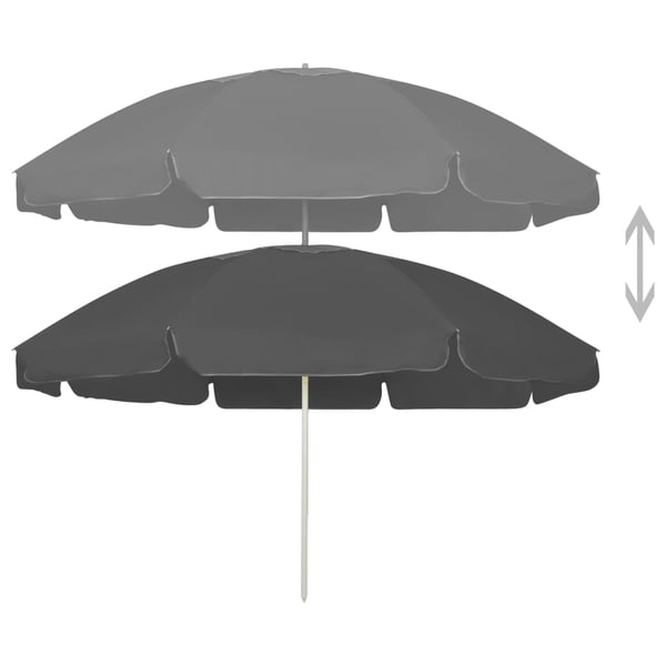 vidaXL Rantavarjo antrasiitti 240 cm