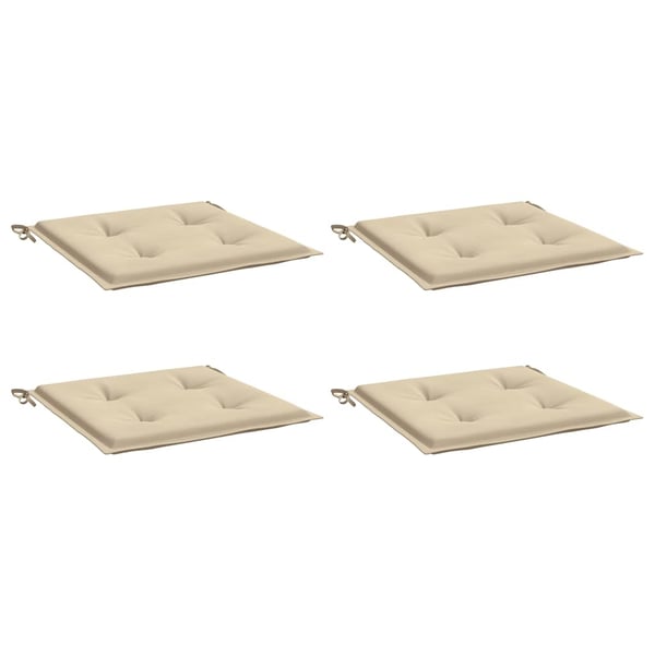 vidaXL hynder til havestol 4 stk. 50x50x3 cm oxfordstof beige
