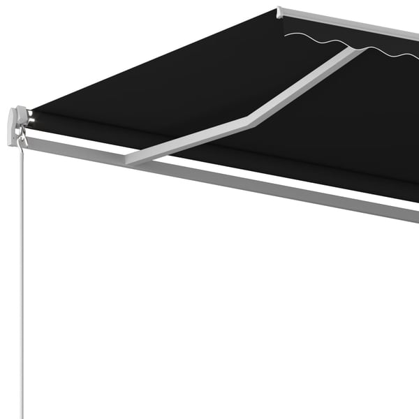 vidaXL Automatisk uttrekkbar markise med stolper 3,5x2,5 m antrasitt
