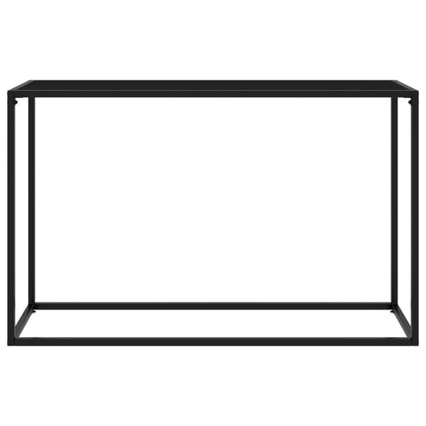 vidaXL konsolbord 120x35x75 cm hærdet glas sort