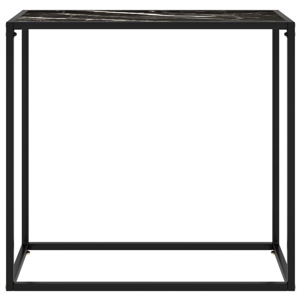 vidaXL konsolbord 80x35x75 cm hærdet glas sort