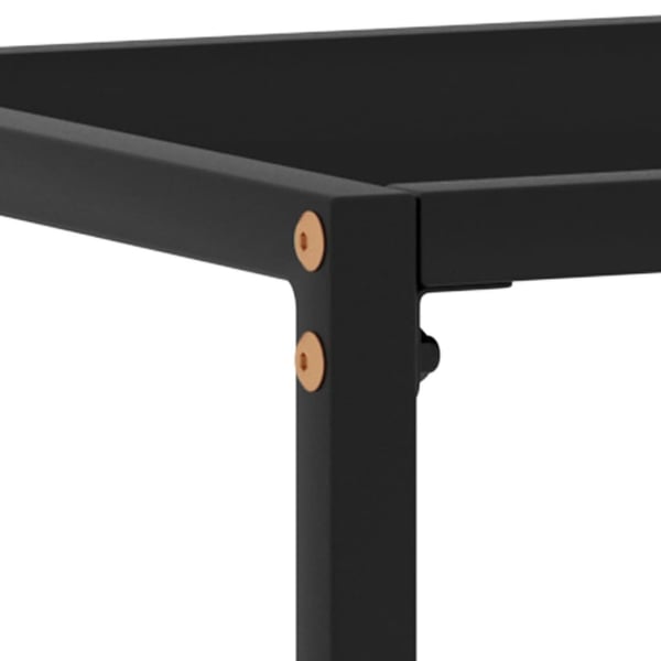 vidaXL konsolbord 100x35x75 cm hærdet glas sort