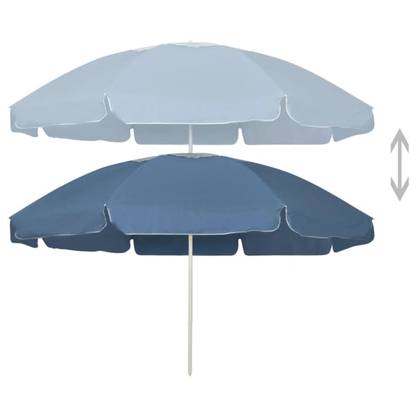 vidaXL Strandparasoll blå 240 cm