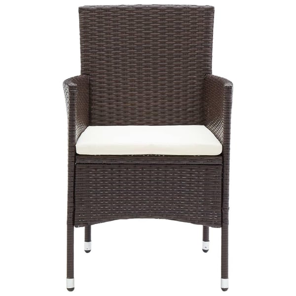 vidaXL spisebordsstole til haven 4 stk. polyrattan brun
