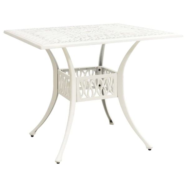 vidaXL Bistrosett 5 deler støpt aluminium hvit