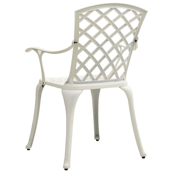 vidaXL Bistrosett 5 deler støpt aluminium hvit