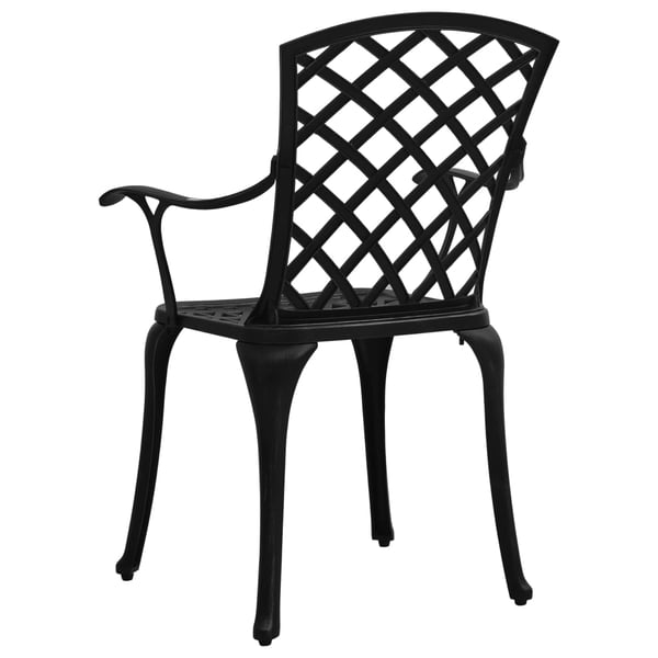 vidaXL Bistrosett 5 deler støpt aluminium svart