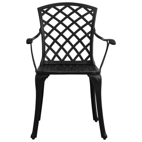 vidaXL Bistrosett 5 deler støpt aluminium svart