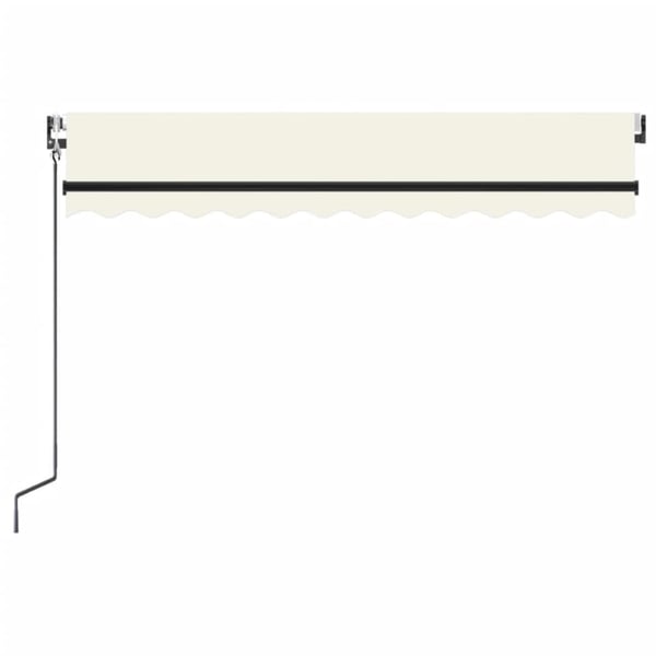 vidaXL Automatisk markise med LED og vindsensor 350x250 cm kremhvit