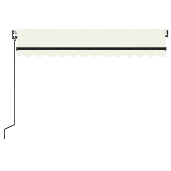 vidaXL Automatisk uttrekkbar markise 350x250 cm kremhvit